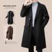 Thickened Overcoat Men's Winter Style Mid-Length Korean Version Double-Breasted Woolen Trench Coat_viptrois.com