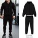 Men's Hooded Sweatshirt & Trousers Set – Winter-Ready Zip-Up Casual Outfit (S-XXXL, Tibetan Blue/Black/Dark Gray/Army Green/Khaki/Light Gray)_viptrois.com