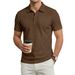 Men's Slim-Fit Polo Shirt – Breathable Jacquard Knit For Business Casual & Summer Wear (White/Navy/Coffee/Gray/Black, S-Xxxl)_viptrois.com