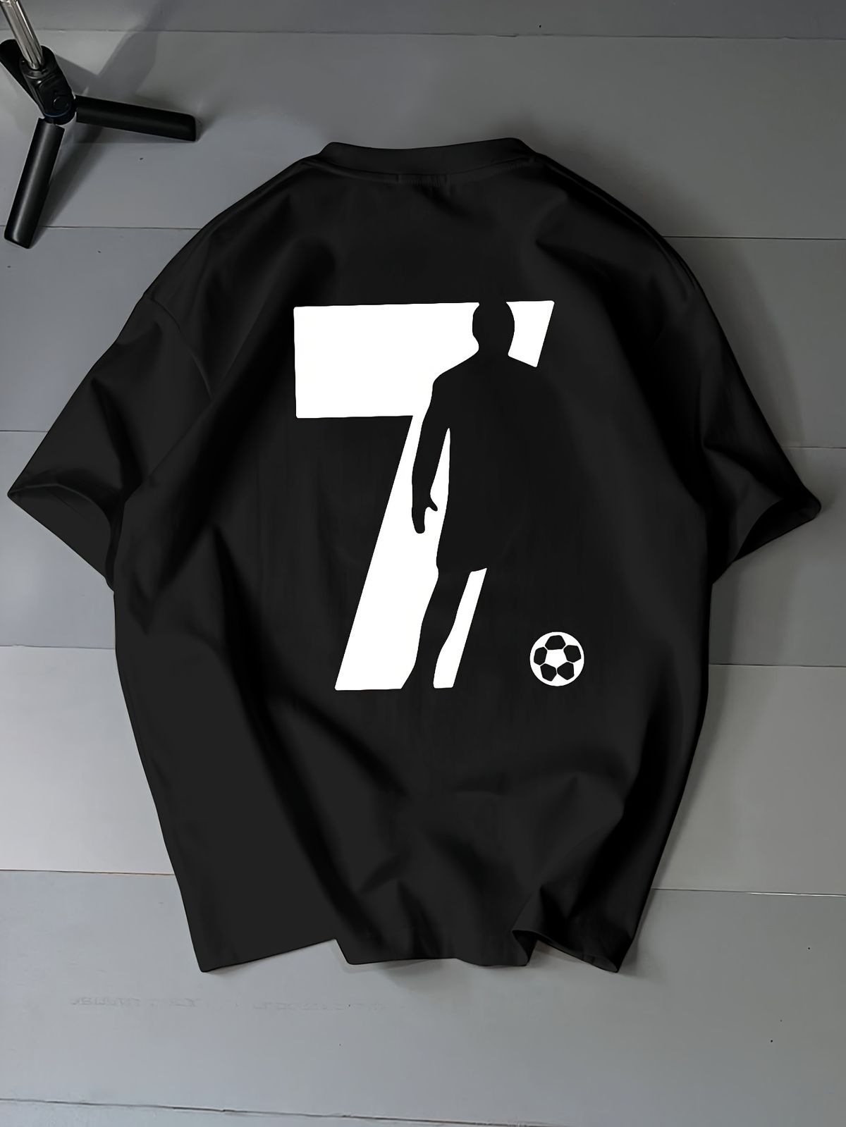 Maglietta Unisex Cotone 180g Stampa Numero 7 Collo Tondo Traspirante Morbida Sport Collezione Vestibilità Regolare_viptrois.com