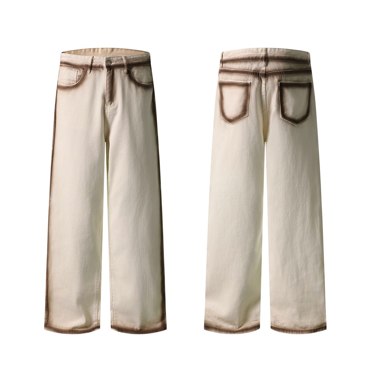 Men's Clothing Jeans 2025 Early Spring New Loose Straight Floor Length Trousers One Piece Drop Shipping_viptrois.com