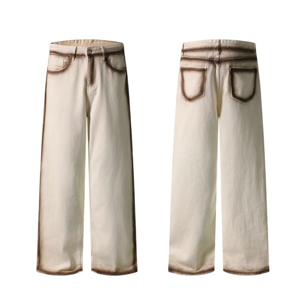 Men's Clothing Jeans 2025 Early Spring New Loose Straight Floor Length Trousers One Piece Drop Shipping_viptrois.com