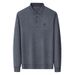 Nordmann Wool Long Sleeve T-Shirt Polo For Middle-aged Men Spring And Autumn Turn-down Collar Loose Business Casual Top Dad's_viptrois.com