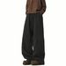Nordmann American Style Heavyweight Deconstructed Scimitar Casual Pants Men's Spring And Autumn Draped Wide-Leg Sports Solid_viptrois.com