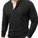 Men's Performance Henley T-Shirt – Moisture-Wicking Polyester, Breathable Long Sleeve, Athletic & Casual Fit – S-XXXL_viptrois.com