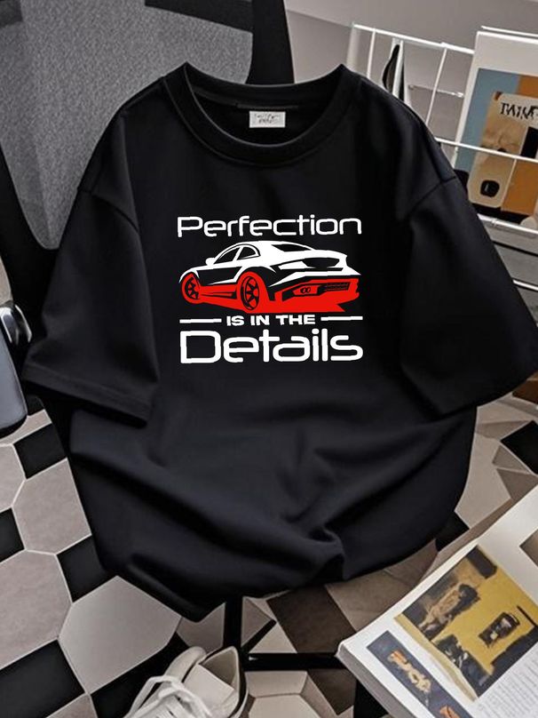 NEW Perfection Is In The Details Car Detailing Carwash T-Shirt Car Painter S-2XL Homme Fashion Summer Graphic Comfortable Top For Everyday Wear_viptrois.com