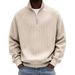 Men's Half-Zip Sweatshirt – 3D Digital Print, High Neck, Trendy Streetwear For Spring & Fall_viptrois.com