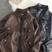 Pulse Pulse American Flight Jacket PU Cool Street Style Motorcycle Sheepskin Textured Coat Men's Autumn Winter Trendy Brand Thick_viptrois.com
