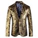 Men's Clothing plus size black Friday party dress Christmas jacket tycoon gold suit delivery_viptrois.com