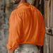 Men's Clothing European And American Men's New Cotton And Linen Lapel Loose Shirt Home Pullover V Neck Tie Long Sleeved Shirt Men's Clothing_viptrois.com