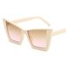 Men's Sunglasses Cat Eye Fashion Square Frame Colored Sunglasses Women's Street Fashion Contrast Color Personality Butterfly Large Frame Sunglasses_viptrois.com