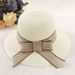 New straw woven large brim versatile in spring and summer, basin round top beach hat, women's sun hat_viptrois.com