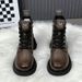 Wool Snow Boots Fur Integrated Short Boots Martin Boots Women's Winter Warm Thickened-soled Non-slip Cotton Shoes_viptrois.com