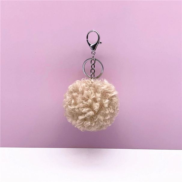 Bag Charm Keychain Fur Ball Curly Cute Bag Pendant Car Plush Keychain Creative Gift Jewelry Accessories Pendant_viptrois.com