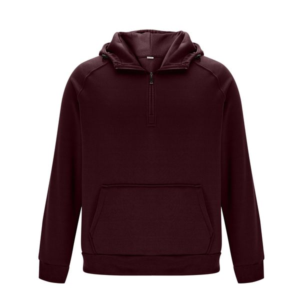 Men's Vintage Pullover Hoodie - Classic American Retro Zip-Up Fleece Sweatshirt With Drawstring Hood (8 Colors, S-XXXL)_viptrois.com
