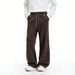 Nordmann Jie Zhan Men's Clothing|fog Straight Fleece Sweatpants 25 Autumn Winter Trendy Brand New 365G American Street Style_viptrois.com