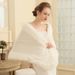 Bridal hair shawl plus size over white wedding dress shawl wedding accessories Winter_viptrois.com