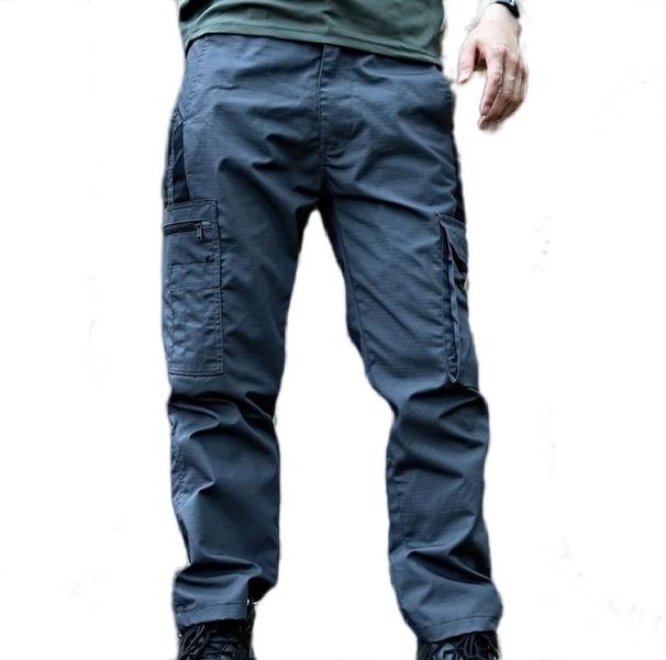 Pure 2025 Spring And Autumn Outdoor Wear-Resistant Training Waterproof Multi-Pocket Straight-Leg Workwear Men's Tactical_viptrois.com