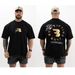 100% Pure Cottonshort-sleeved Hip-hop Rap Loose Youth Heavyweight Cotton Round-neck T-shirt_viptrois.com