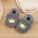 Autumn And Winter New Baby Shoes Plush Crown Toddler Shoes Warm And Soft Soled Baby Cotton Shoes Do Not Drop Shoes_viptrois.com
