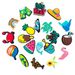 20 Sets Cute Summer Series Shoes Flower Decoration Buckle Cartoon Set Soft Rubber Shoes Accessories Accessories Accessories_viptrois.com