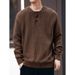 Loom Italian American Retro Henry Collar Sweater Men's Spring And Autumn Loose Casual Knitted Jacket Trendy Brand Top_viptrois.com
