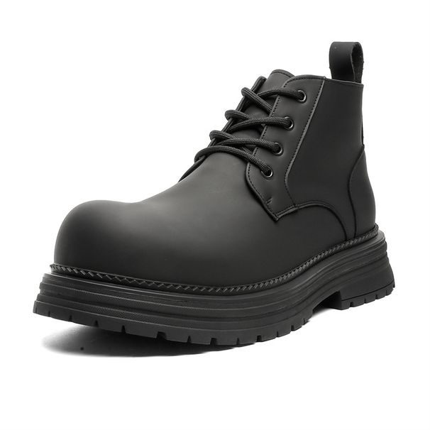 Large Size American High-top Tooling Boots Men's Martin Boots High Street Thick-soled Heightening Retro Short Boots_viptrois.com
