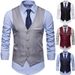 Men's Clothing Groomsmen Dress Vest Business Casual Suit Men's Vest Style Slim Vest_viptrois.com