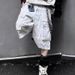 Men's Clothing High Street Dirty Workwear Denim Knee Length Shorts Niche All Match Trendy Loose Straight Leg Cropped Trousers_viptrois.com