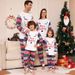Christmas Snowman flower fawn letters Christmas family dress printed homewear sleep_viptrois.com