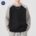 Pure Muchu Clothing | Autumn Winter New Style Raglan Sleeve Color-Block Pine Check Sweater Men's Loose American Heavy_viptrois.com