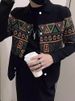 Knitted Cardigan Sweater High-End Ethnic Jacket Men's Autumn And Winter New Style Lapel Casual Long Sleeved Trend_viptrois.com