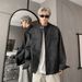 Men's Clothing Retro Versatile Zipper Loose Motorcycle Suit Pu Leather Jacket_viptrois.com
