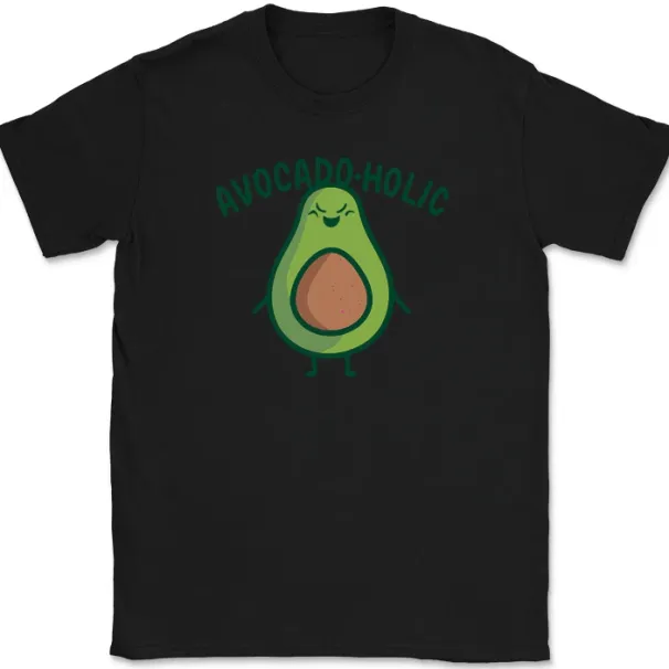 Avocado Holic T-Shirt Mens Womens Tees Top Funny Food Humor Vegetable Vegan Joke Tee_viptrois.com