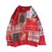 Pure Cross-Border Christmas Jacquard Knit Autumn Winter Loose Round Neck Pullover For Men And Teenagers High-End Long Sleeve_viptrois.com