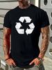 Vintage Recycle Logo Unisex Cotton T-Shirt Casual Streetwear Stretched Summer Slightly Soft Homme Comfortable Versatile Graphic Breathable Fashion_viptrois.com