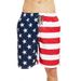 American Flag Quick-Dry Loose Beach For Men Plus Size Five-Point Swim Trunks Shorts_viptrois.com