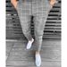 Man's clothing Small plaid multi-striped business casual pants_viptrois.com