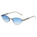 Borderless Metal Kajia Cat Eye Sunglasses – Metal Rivet Detail For Men & Women Fashion Trends Hot-selling_viptrois.com