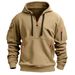 Men's Clothing Spring And Autumn Sweatshirt Hoodie Zipper Multi Pocket Pullover Sports Casual Sweatshirt_viptrois.com