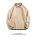Pure 2025 New Men's Autumn Winter Loose Color Block Two-Piece Knitted Base Shirt Pullover Sweater_viptrois.com