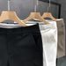 Men's Clothing Men's Casual Drape Summer Ice Silk Suit Shorts 4:5 Pants Loose Straight White Thin For Formal & Casual_viptrois.com