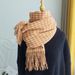 Unisex Literary little check imitated cashmere scarf women season couple warm bib shawl_viptrois.com
