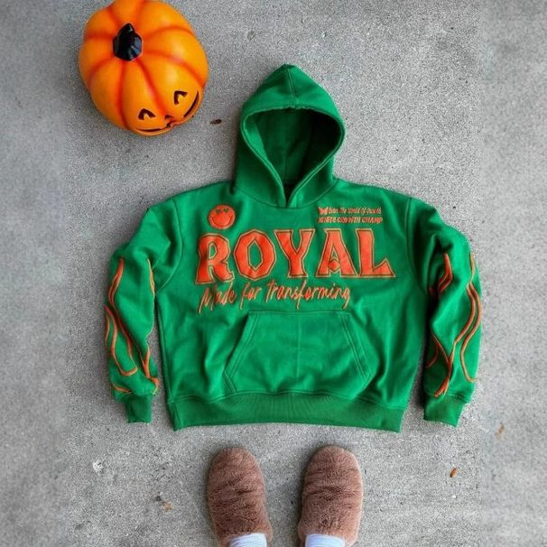 Spring Autumn 3D Print Loose Hooded Sweatshirt High Street Style Versatile Men's Clothing European American Style_viptrois.com