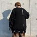 Loom European And American High Street Distressed Frayed Knitted Sweater For Men, Trendy Brand, Cool Hip-Hop Retro Lazy_viptrois.com