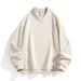 Men's V-Neck Sweatshirt With Ribbed Color Blocking – Trendy Spring/Autumn Casual Pullover, Subtle Pattern & Loose Fit_viptrois.com