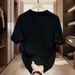 Men's And Women's Printed T-shirts Casual Tops Cotton Crew Neck Short-sleeved T-shirts Couple Summer American Crew Neck Loose_viptrois.com