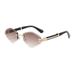Diamond Metal Accessories Frameless Trimmed Sunglasses Sunglasses For Men And Women High End Fashion_viptrois.com