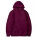 Autumn Winter Fleece Blank Men's Plus Size Solid Color Pullover Hoodie Sweatshirt Men Wholesale_viptrois.com