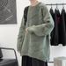Loom Loom Distressed Sweater Men Autumn Winter Japanese Retro Casual Split Knitwear Ins Trendy Loose Knit Jacket_viptrois.com